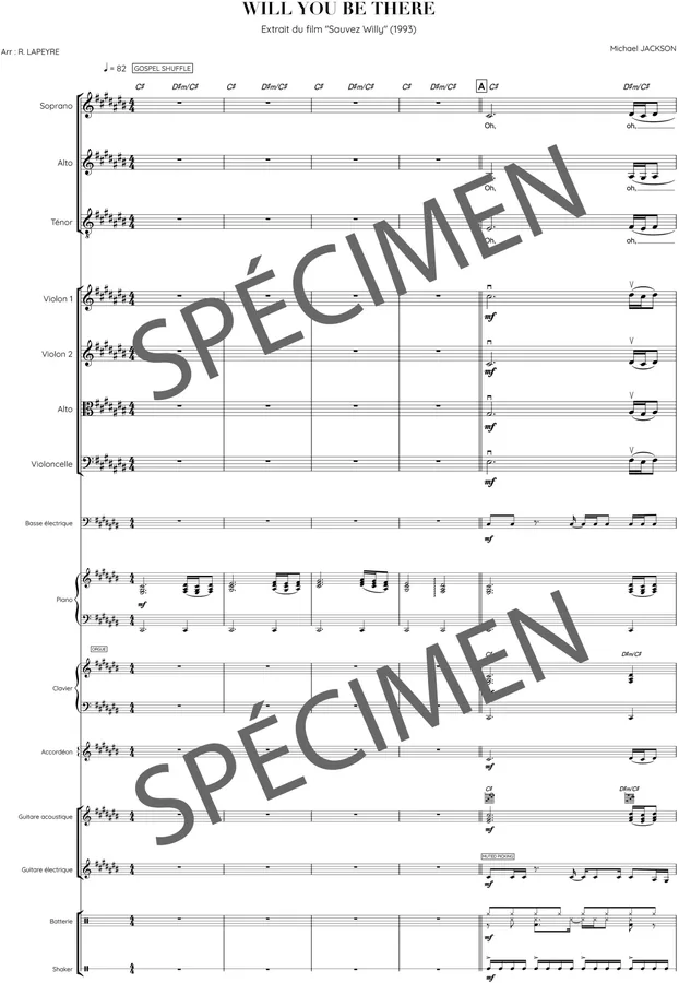 Will you be there (orchestre et chant)