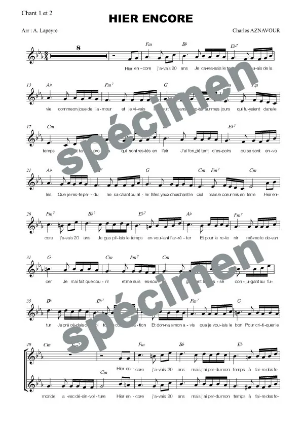 Hier encore (chant)