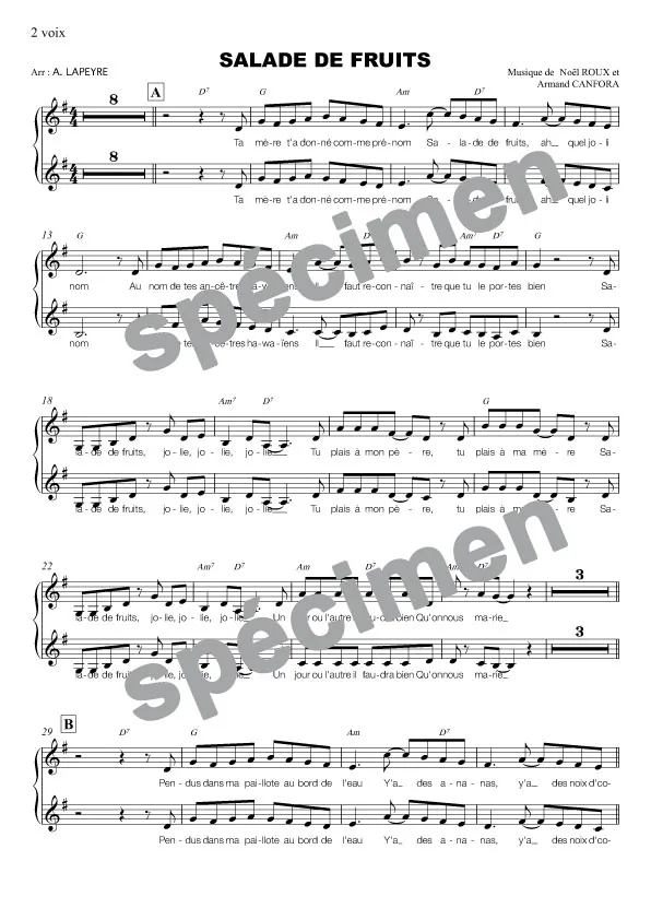 Salade de fruits (chant)