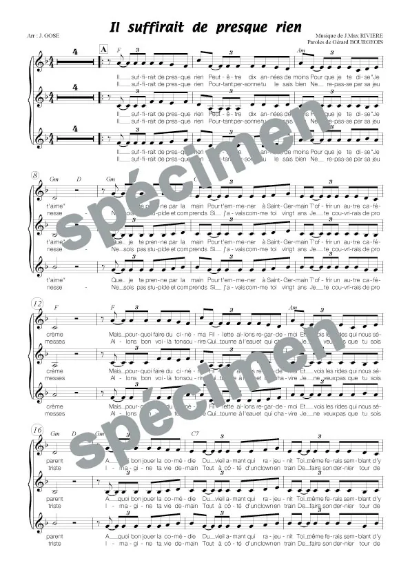Il suffirait de presque rien (chant)