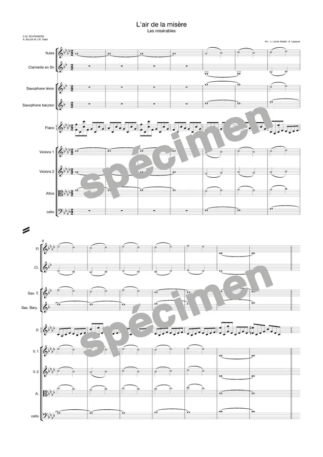 « L’air de la misère » Les Misérables (orchestre et chant)