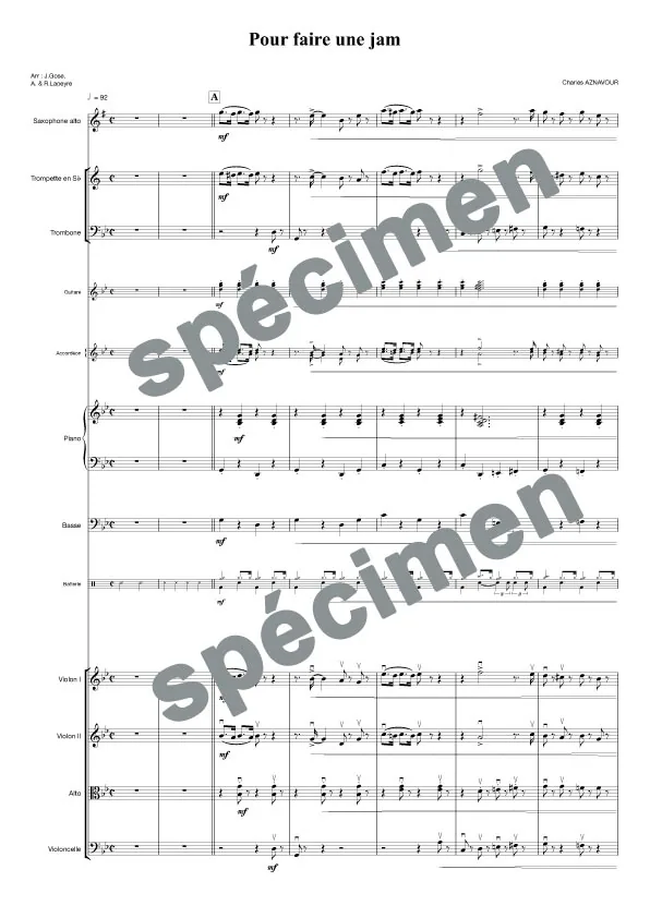 Pour faire une jam (quatuor à cordes et chant 2v)