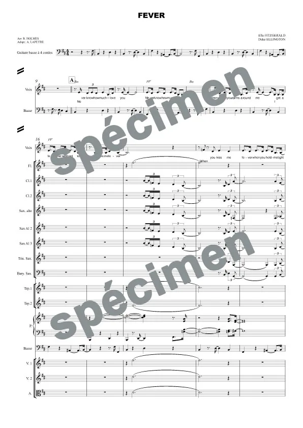 Fever (orchestre+chant)