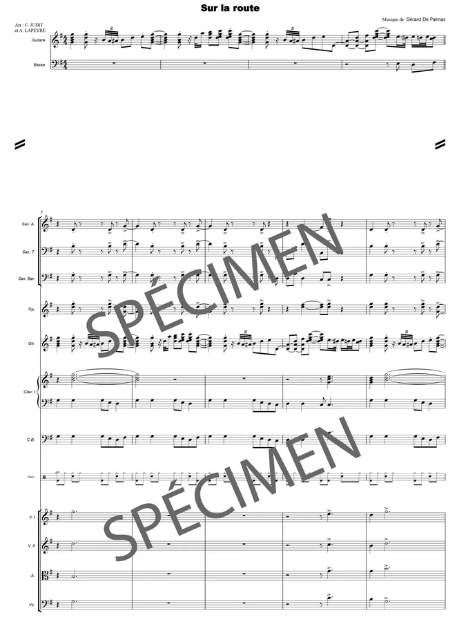 Sur la route (orchestre et chant)