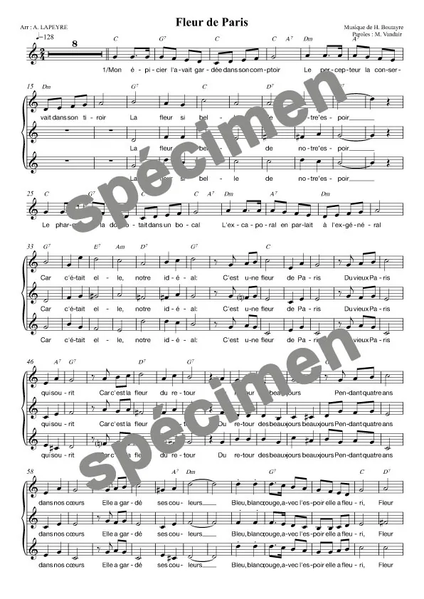 Fleur de Paris (chant)
