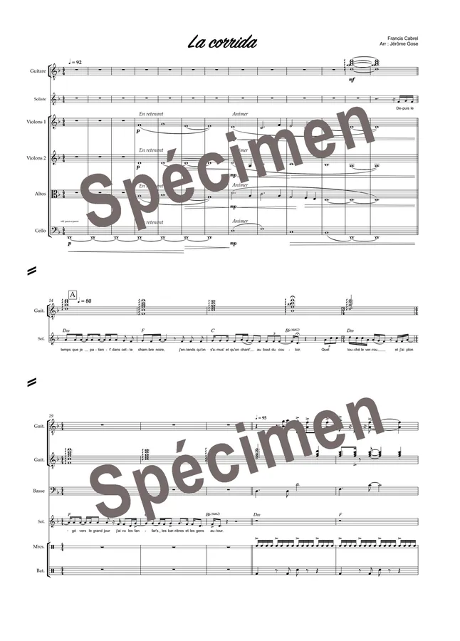 La corrida (chant et orchestre)