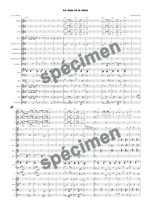 Le jazz et la java (chant et orchestre)