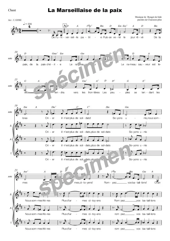 La Marseillaise de la paix (chant)