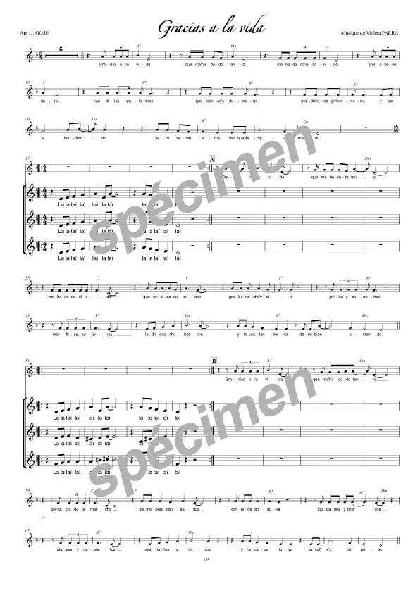 Gracias a la vida (chant)