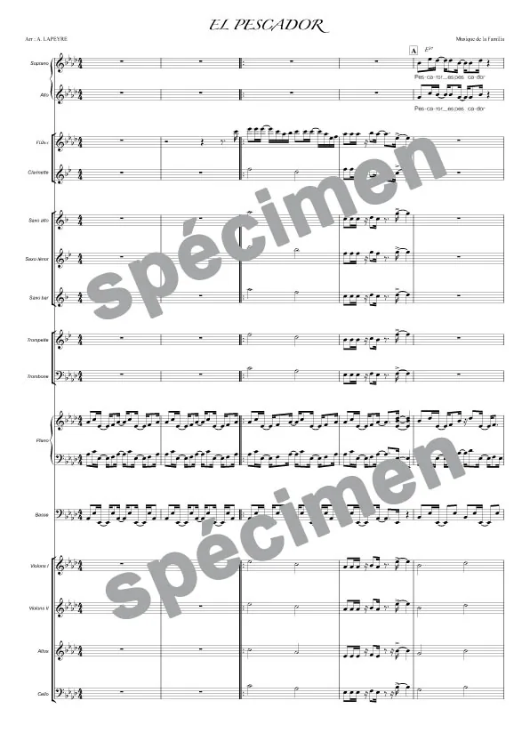 El pescador (orchestre et chant)