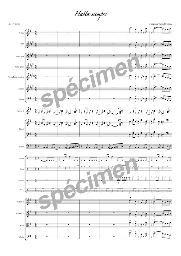 Hasta siempre (chant et orchestre)