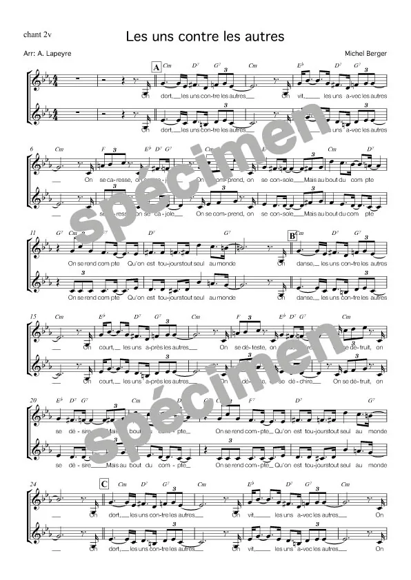 « Les uns avec les autres » Starmania (chant)