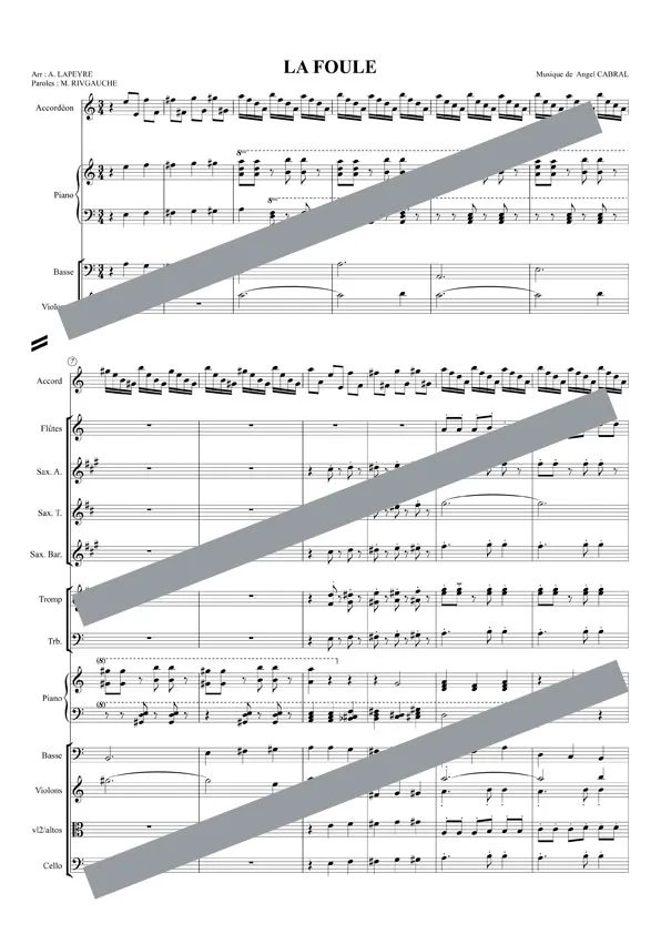 La foule (orchestre et chant)