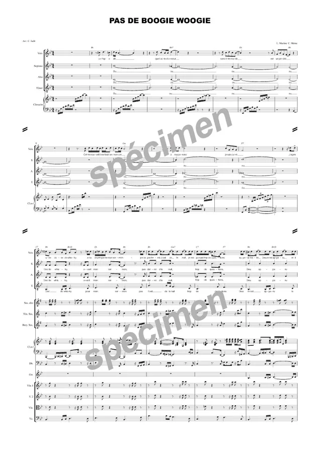 Pas de boogie woogie (chant et orchestre)