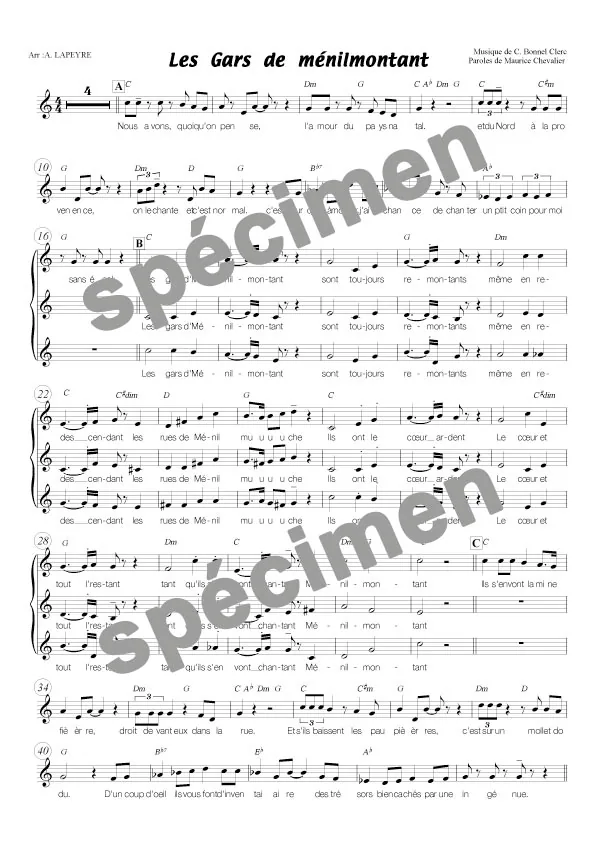 Les Gars de Ménilmontant (chant)