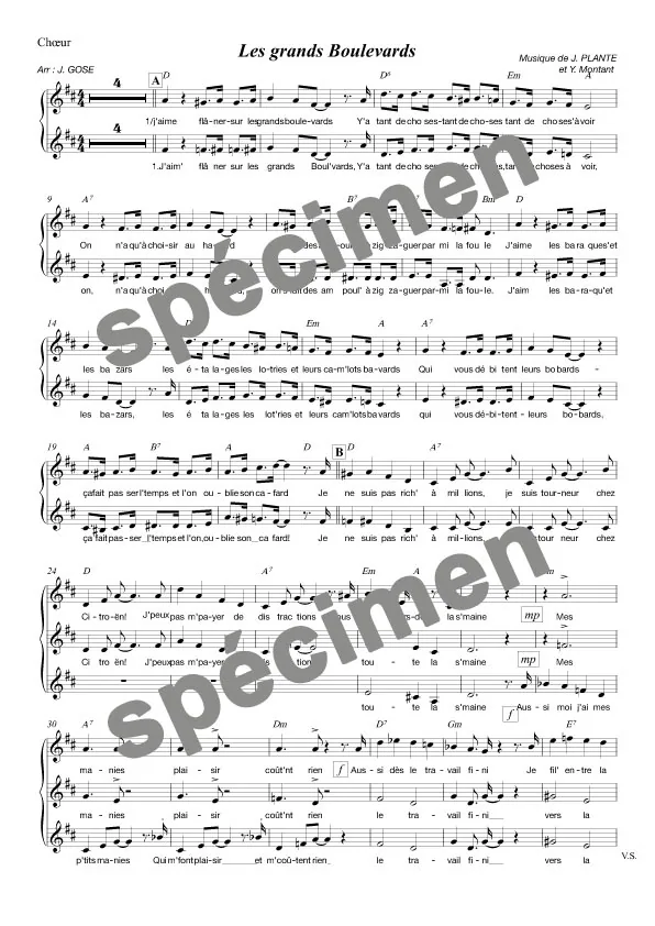 Les Grands Boulevards (chant)