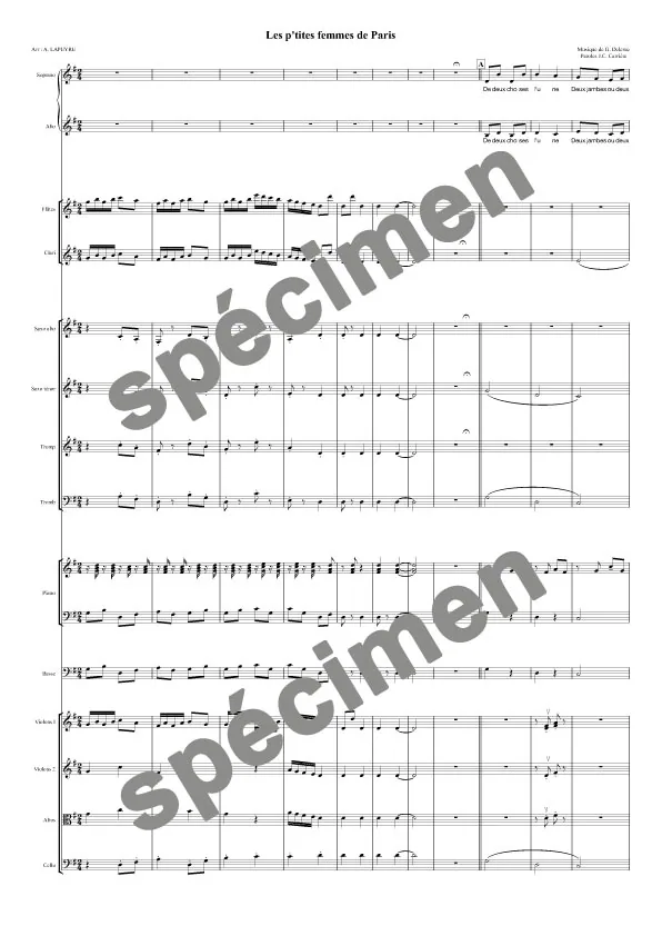 Les p’tites femmes de Paris (orchestre et chant)