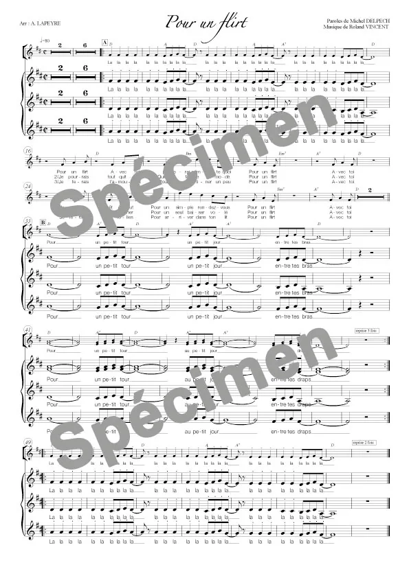Pour un flirt (chant)