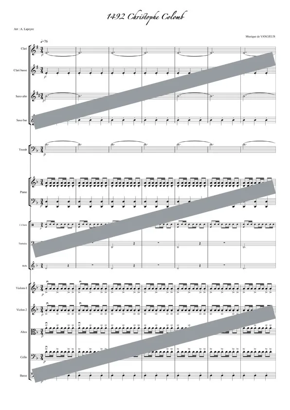 1492 Christophe Colomb (orchestre et chant)