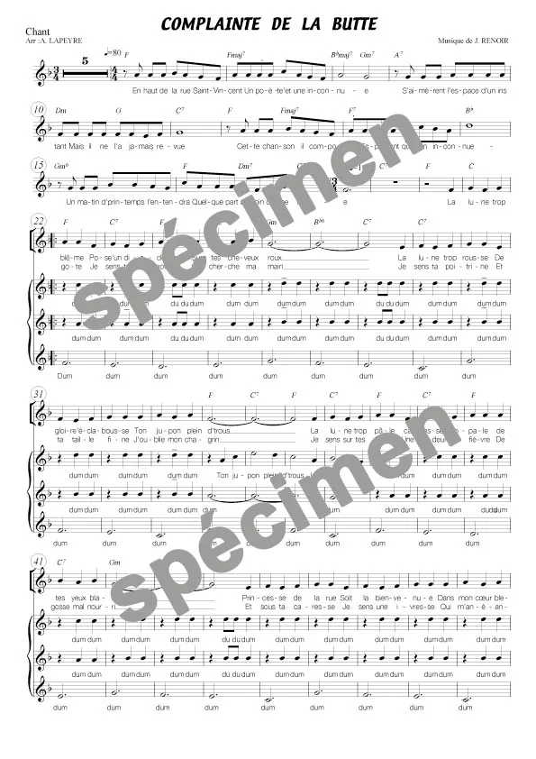 Complainte de la butte (chant)