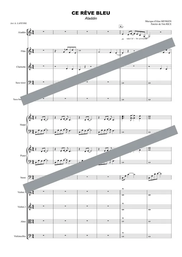 Ce rêve bleu (orchestre et chant)