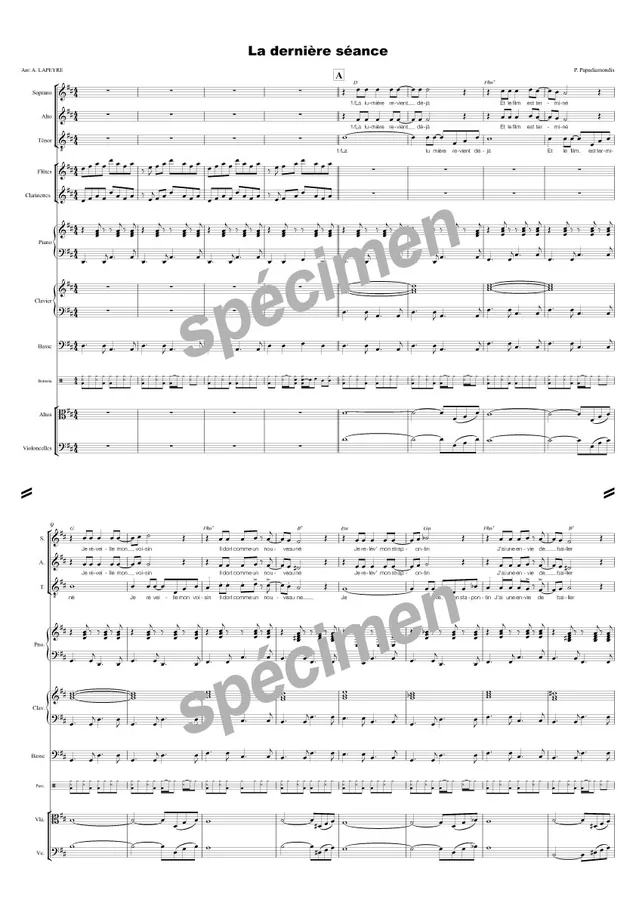 La dernière séance (chant et orchestre)