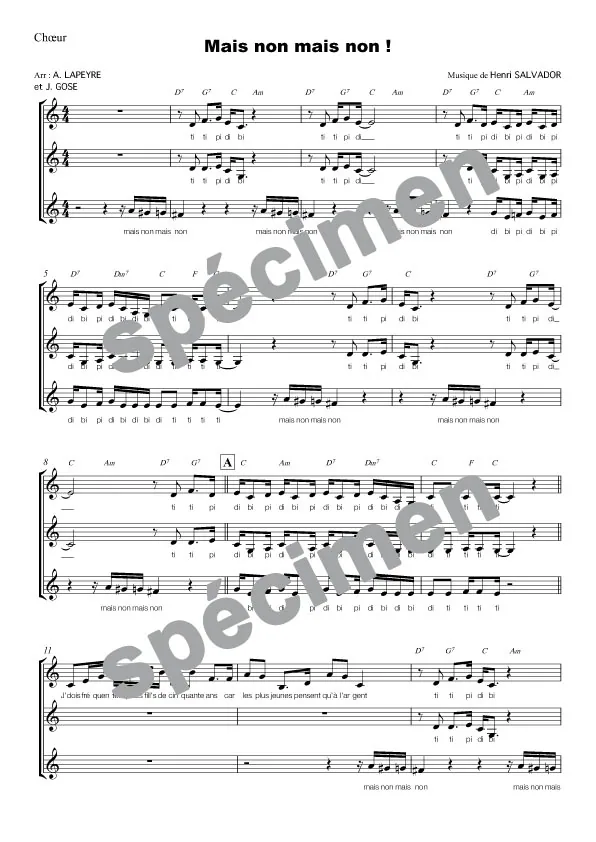 Mais non mais non ( chant)