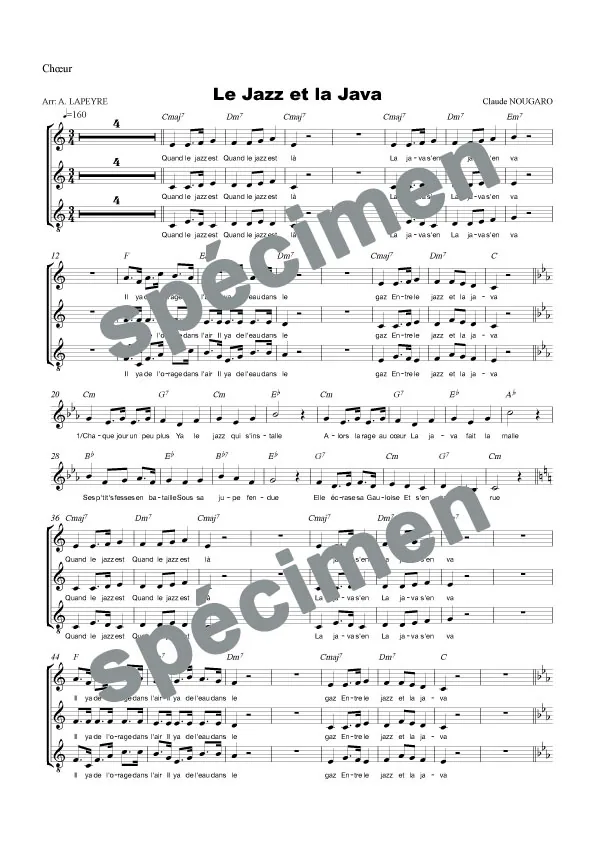Le jazz et la java (chant)