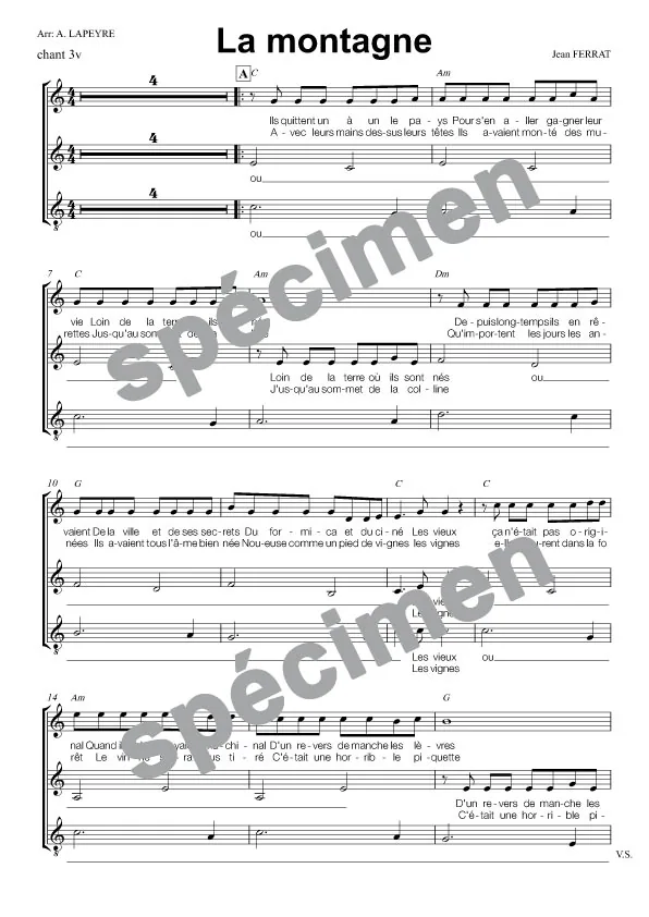 La montagne (chant)