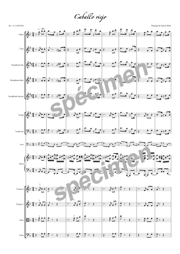 Caballo viejo (chant et orchestre)