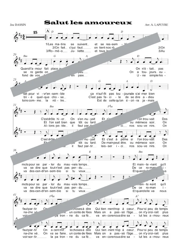 Salut les amoureux (chant)