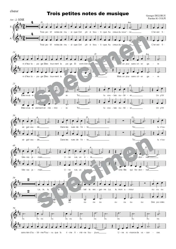 Trois petites notes de musique (chant)