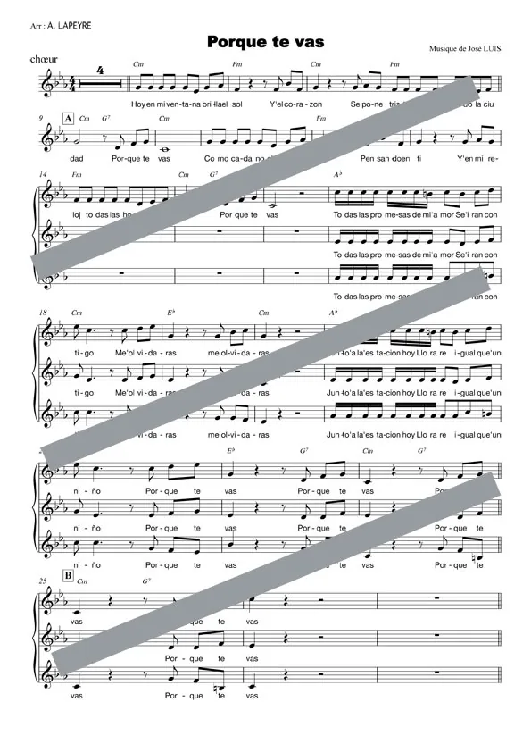Porque te vas (chant)