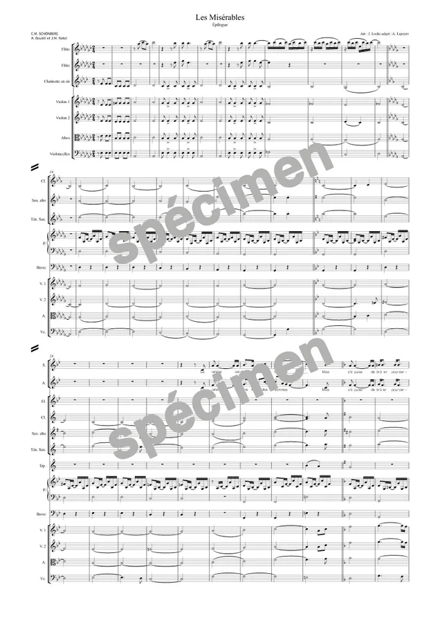 « Épilogue » Les Misérables (orchestre et chant)