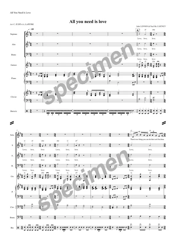 All you need is love (chant et orchestre)