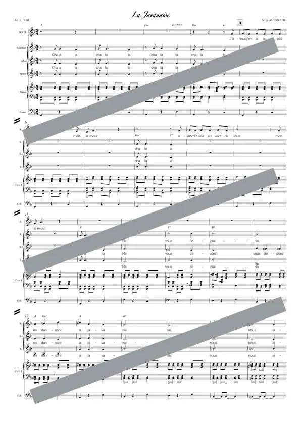 La javanaise (orchestre et chant)