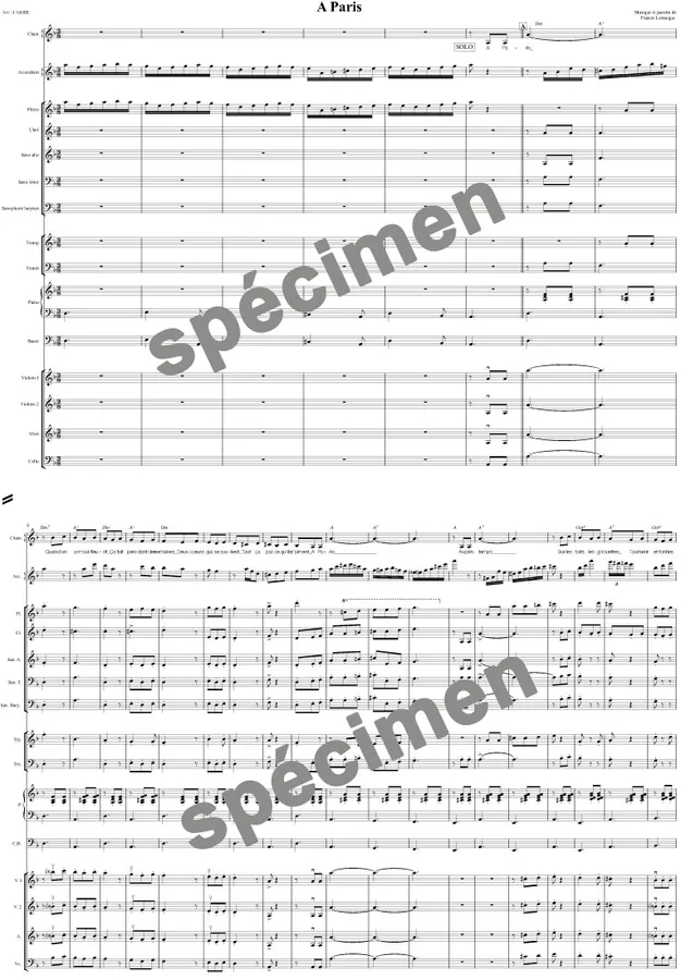 À Paris (orchestre et chant)