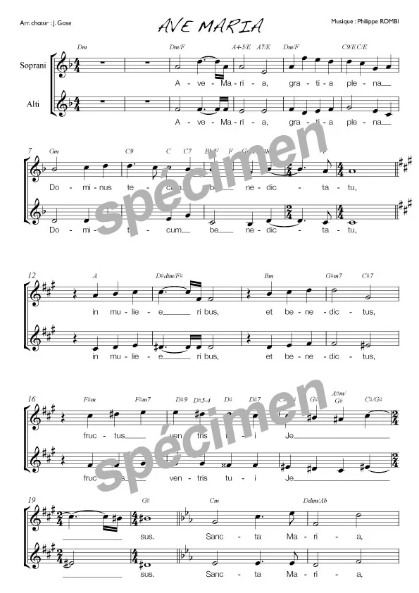 Ave Maria de Rombi (chant 2v)