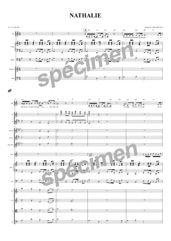Nathalie (chant et orchestre)