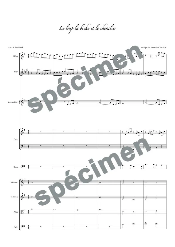 Une chanson douce (orchestre et chant)