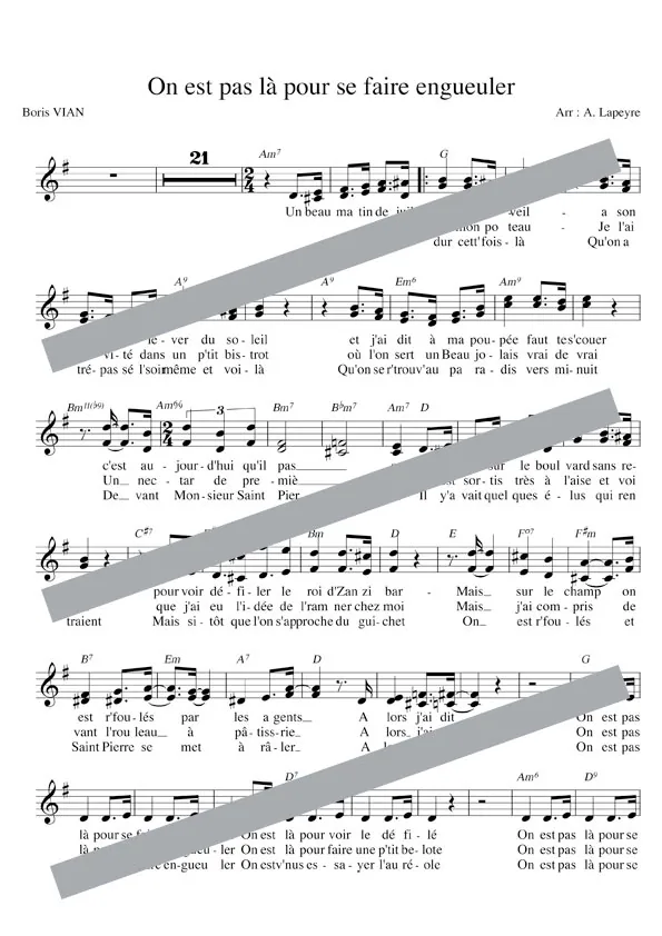 On n’est pas là pour se faire engueuler (chant)