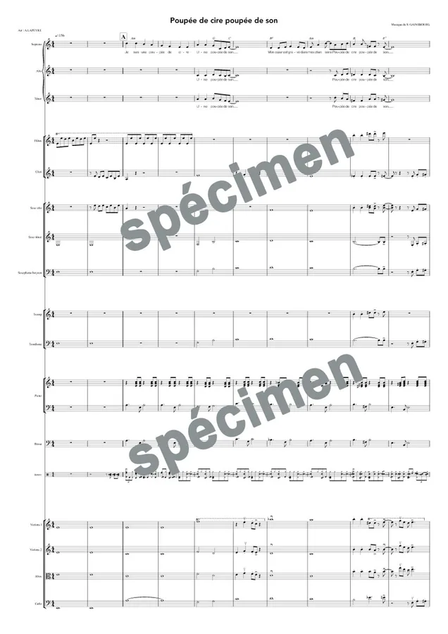 Poupée de cire poupée de son (orchestre et chant)
