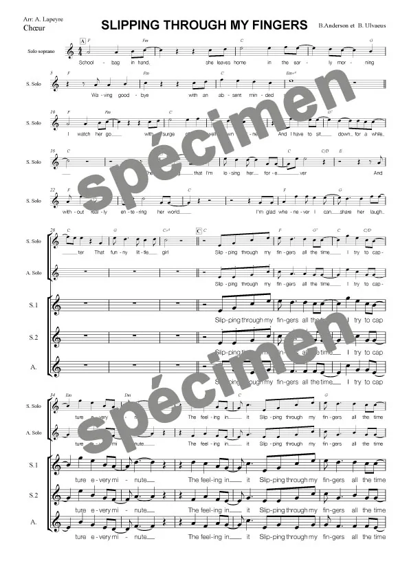 « Slipping » Abba (chant et orchestre)