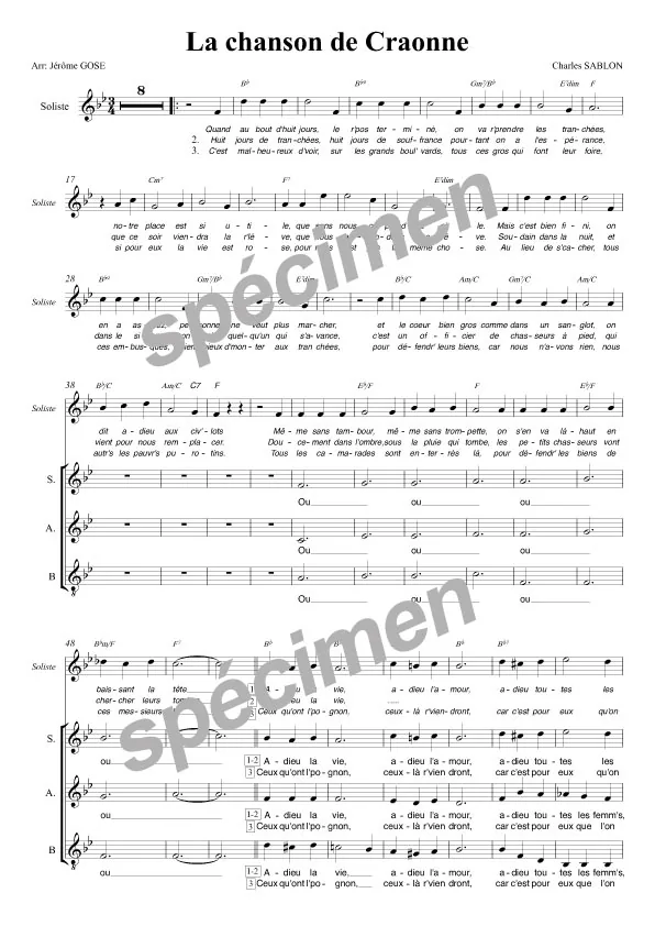 La chanson de Craonne (chant)