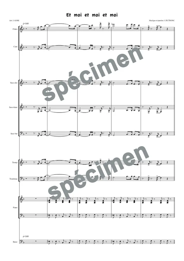 Et moi et moi et moi (orchestre et chant)
