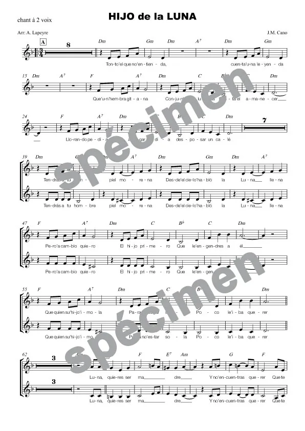 Hijo de la luna (chant)