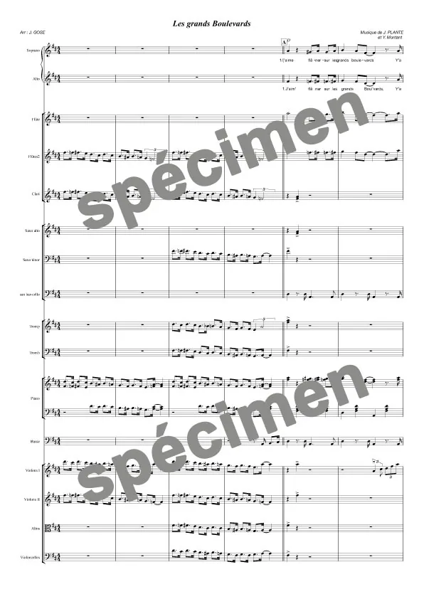 Les Grands Boulevards (orchestre et chant)