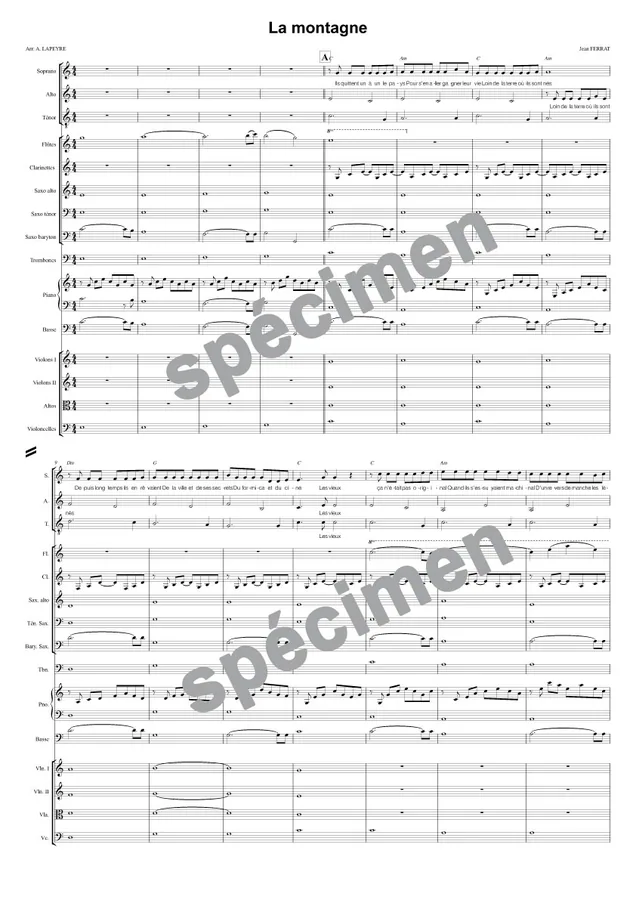 La montagne (orchestre et chant)