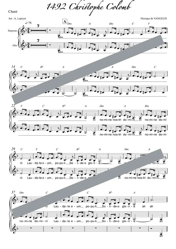 1492 Christophe Colomb (chant)