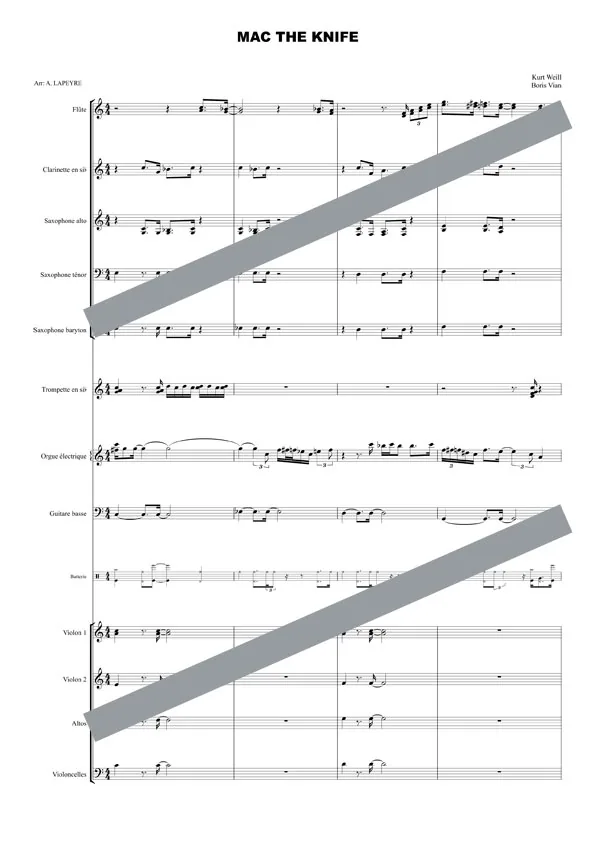 Mack the knife (orchestre et chant)